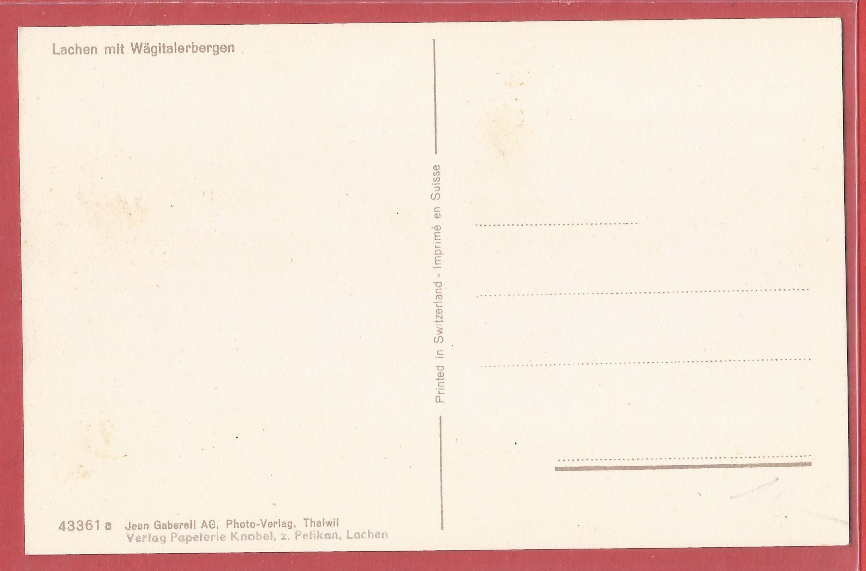 Cartoline postali: Lachen SZ - Schwäne - ca. 1925 – Usato da Fislisbach venduto da Porano 1