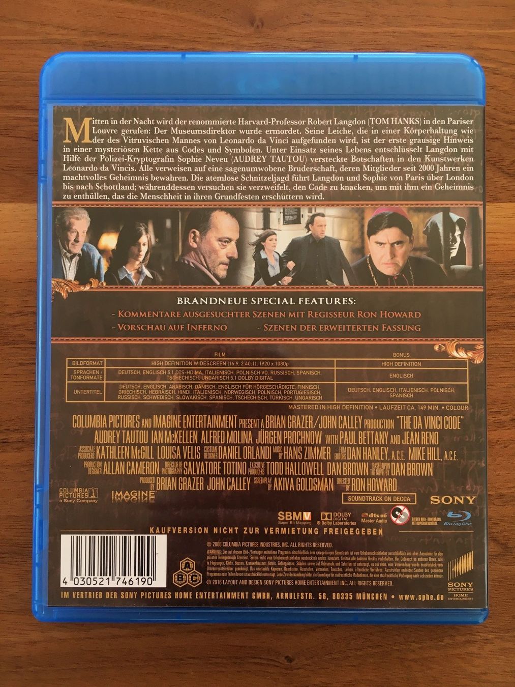 Alle DVDs: The Da Vinci Code + Illuminati + Inferno (Blu Ray) – Gebraucht aus Sissach von  2