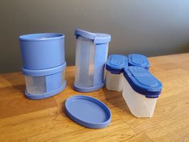 Tupperware "Gewürzmühle/Gewürzbehälter" Set, blau