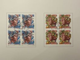 Briefmarken mit 2x 4 Helvetia 1986