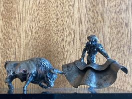 Vintage Kunst Skulptur Silber 910er / Stierkämpfer Spanien