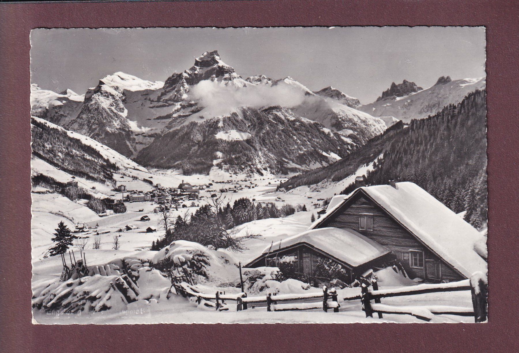 Cartoline postali: ENGELBERG von der Hegmatt - 1963 – Usato da Pully venduto da nicecards