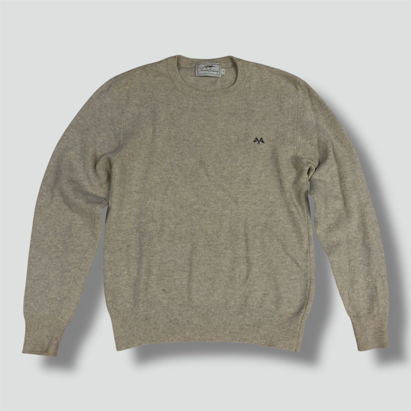 Burberry Pullover & Sweatshirts: Thomas Burberry lambswool vintage sweatshirt retro pull – Gebraucht aus St. Gallen von sourced_limited