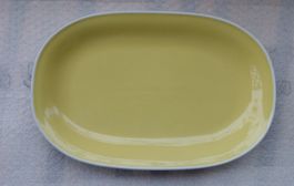 RÖSSLER Große Gelbe Platte 32x20,5cm -J07