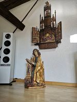 Evangelist Johannes Schnitzplastik Spätgotik Riemenschneider