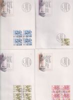 15 verschiedene FDC aus der Serie Postbeför. Mit 4er-Block's
