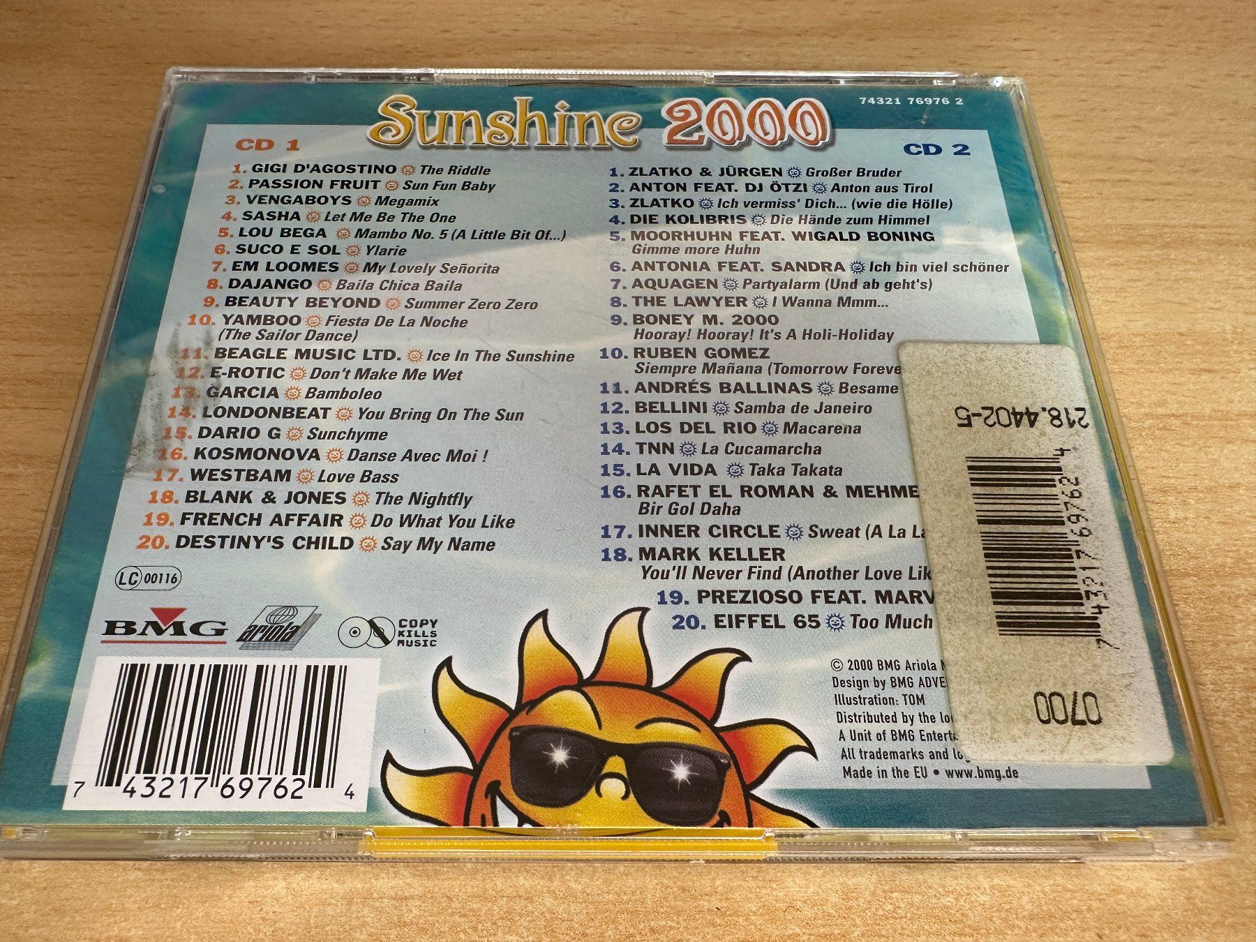 CD: N8 Various – Sunshine 2000 - 2 CD – Usato da Rikon im Tösstal venduto da Alpenmutz 1