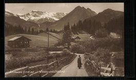 Adelboden, Strassenpartie mit Wildstrube