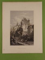 CASTLE OF LAUSANNE, STAHLSTICH 1834