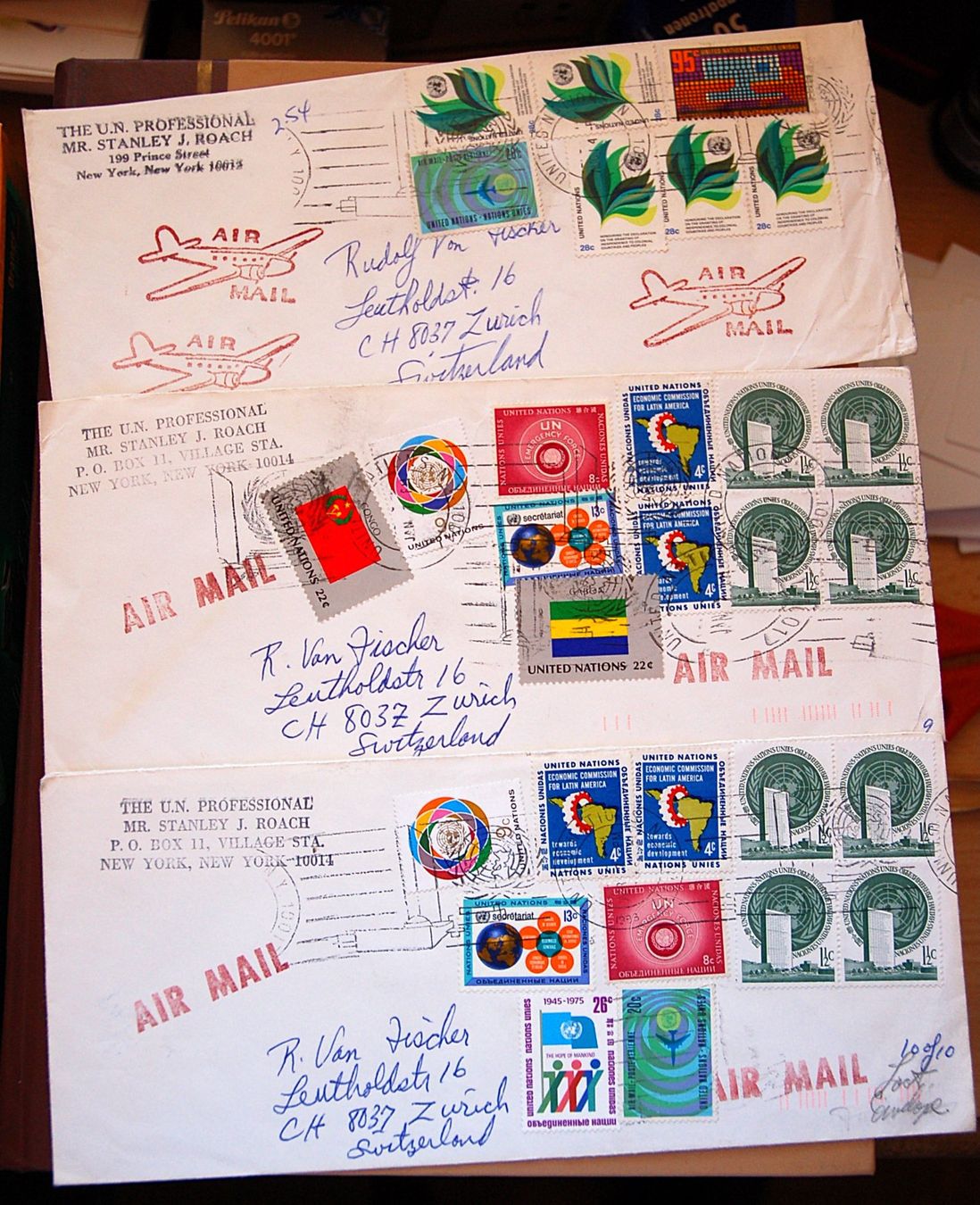 Tutti i francobolli: ONU UNO - 3 belles lettres – Usato da Gland venduto da pas_wxw