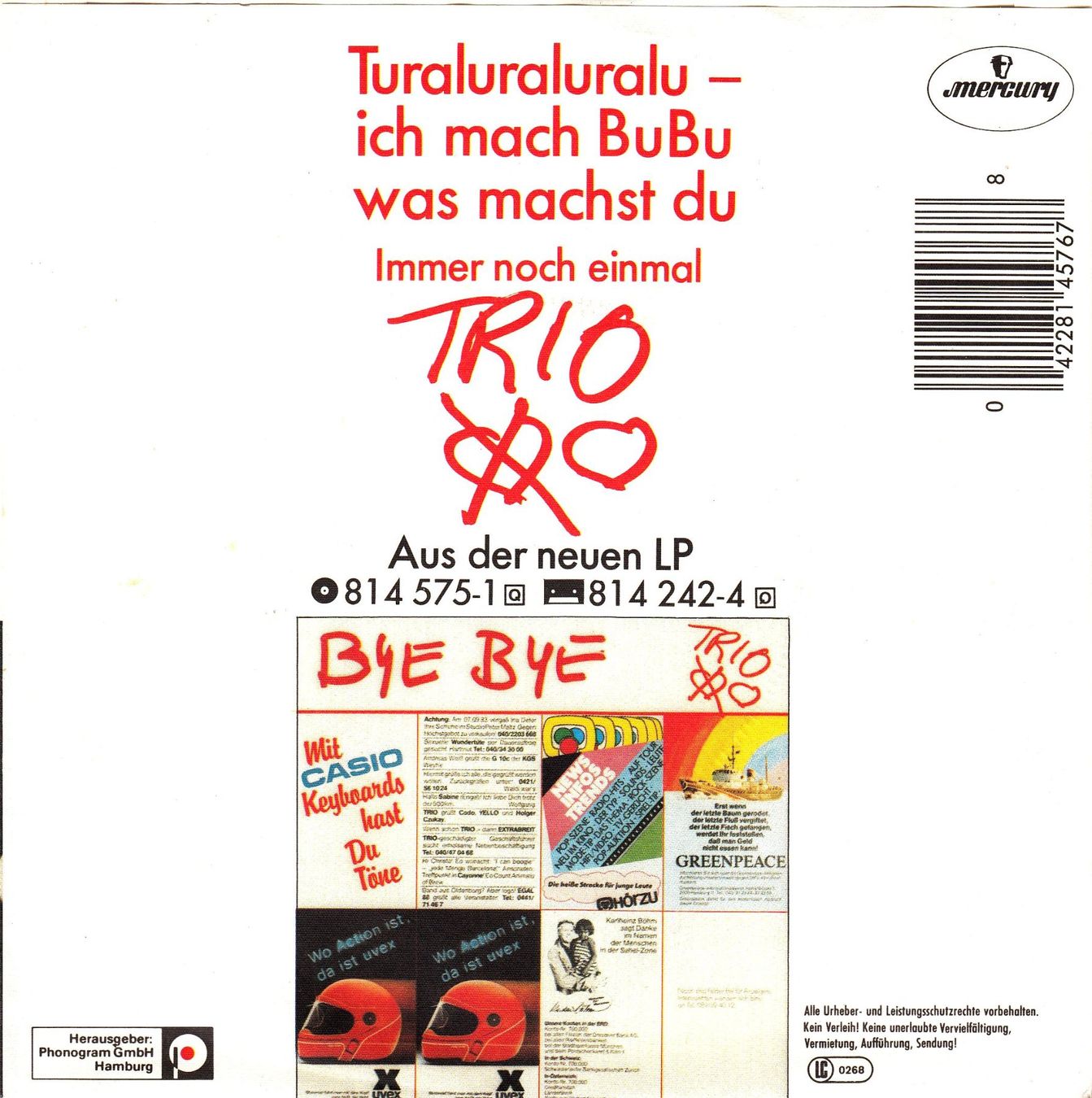 Dischi in vinile: Trio Vinyl Single von 1983 – Usato da Volketswil venduto da Abcrecords 1