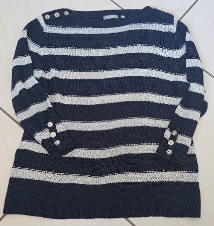 Damen Pullover Rabe blau gestreift Grösse 42 gut erhalten