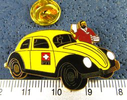 POST SCHWEIZ PTT VW KÄFER AUTO PIN ENAMEL  BRIEFTRÄGER