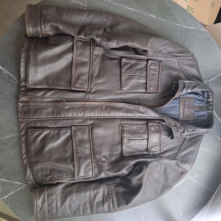 Veste en cuir véritable Massimo Dutti – Taille L
