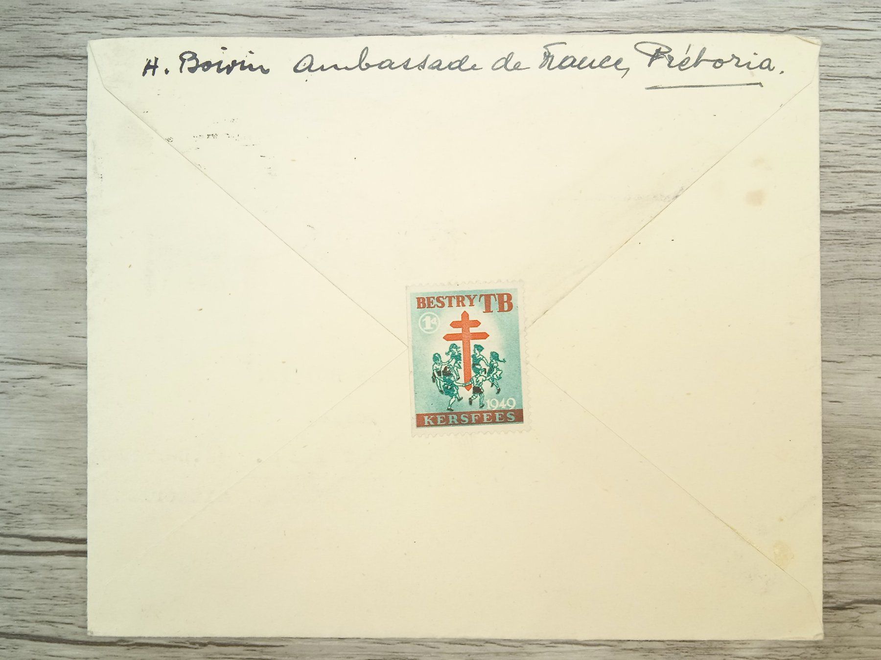 Tutti i francobolli: TR69 Enveloppe + Timbre Afrique Sud 1949 – Usato da Cousset venduto da Patrick_Collections 1