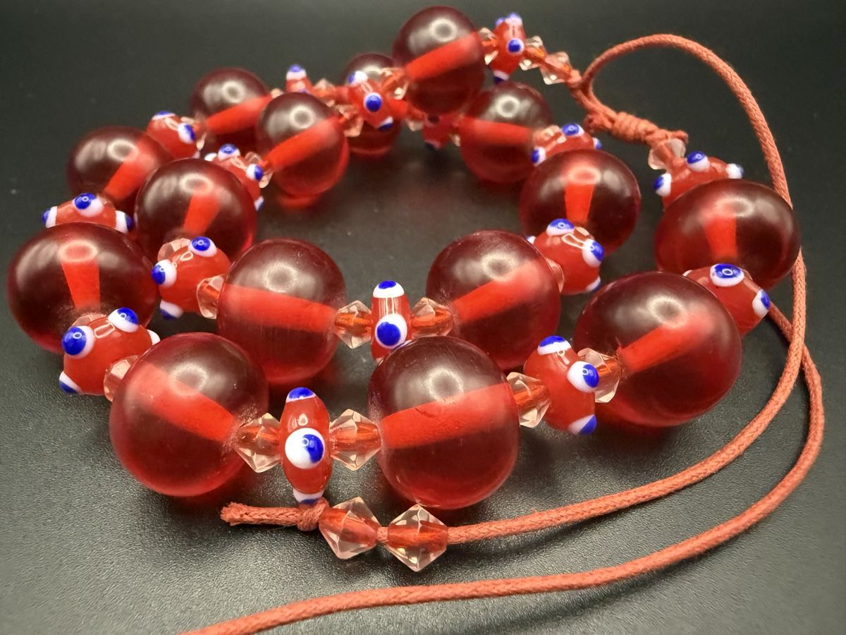 Ketten: Polarisperlen Halskette rot – Neu (gemäss Beschreibung) aus Lamone von LaCantinaMagica