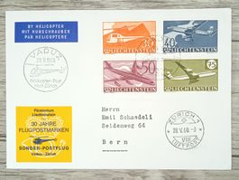 TR15 Enveloppe + Timbre Liechtenstein 1960