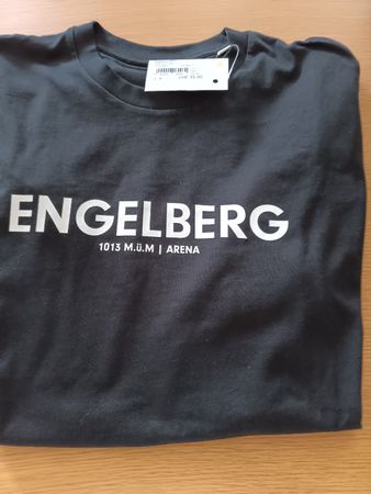 Schönes Engelberg T-Shirt schwarz Grösse M  Neu