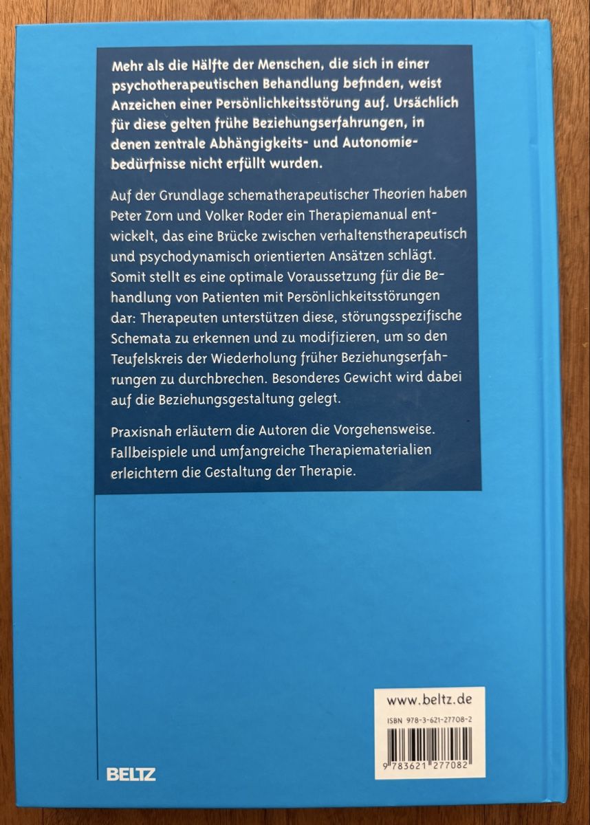 Libri: Zorn Roder Schematherapie Buch – Nuovo (secondo la descrizione) da Wettswil venduto da Elsol 1