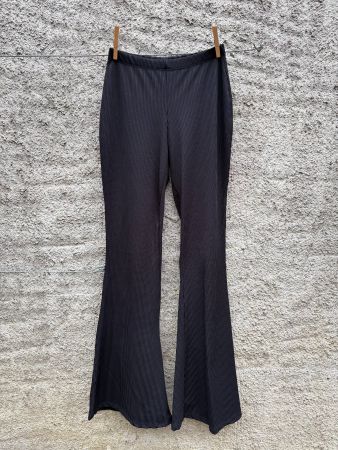 Flaired Leggings Pants highwaist // Bootcut Hose schwarz
