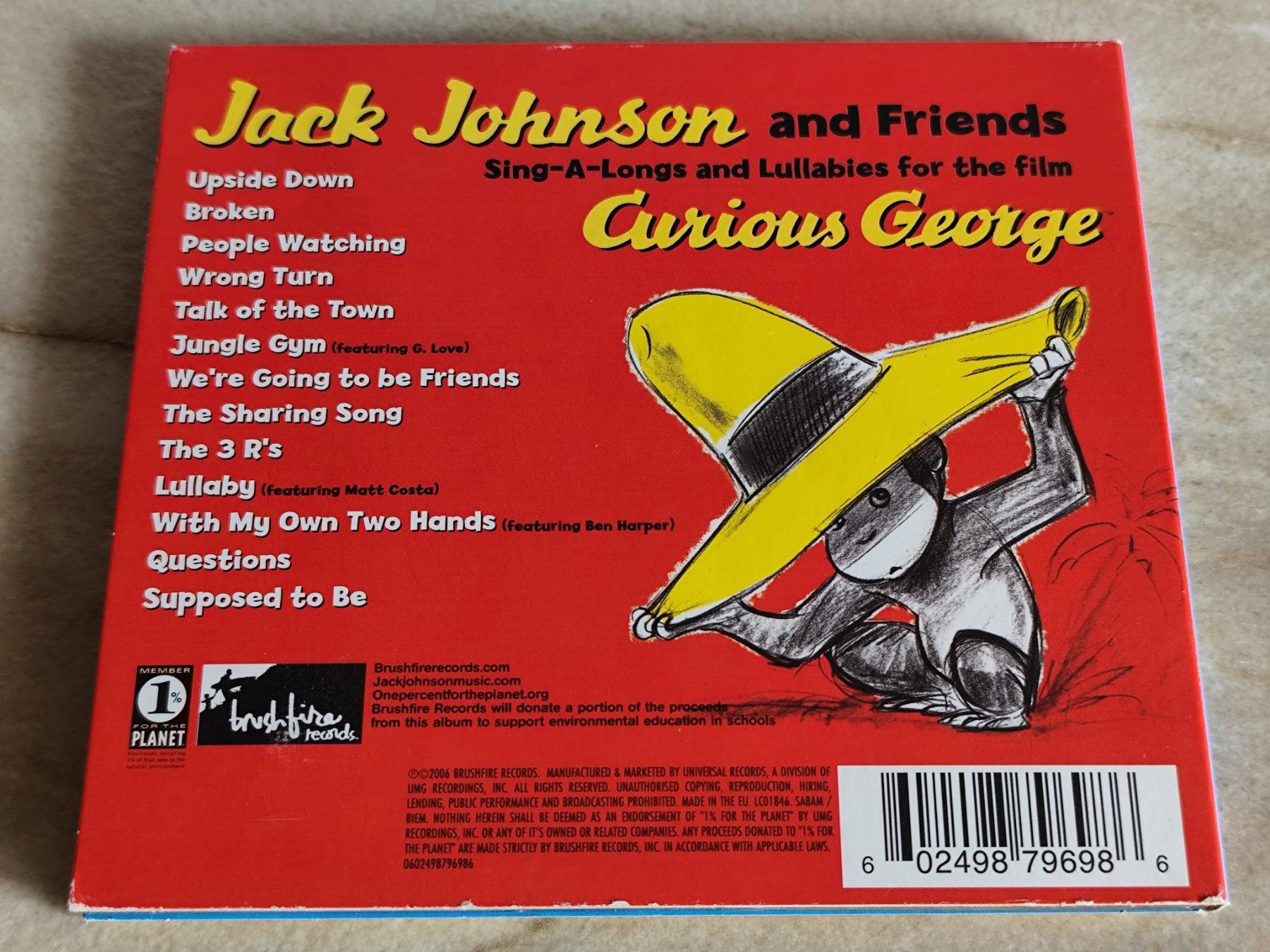 CDs: JACK JOHNSON and FRIENDS - CURIOUS GEORGE Universal Records – Gebraucht aus Ermenswil von easyric 3