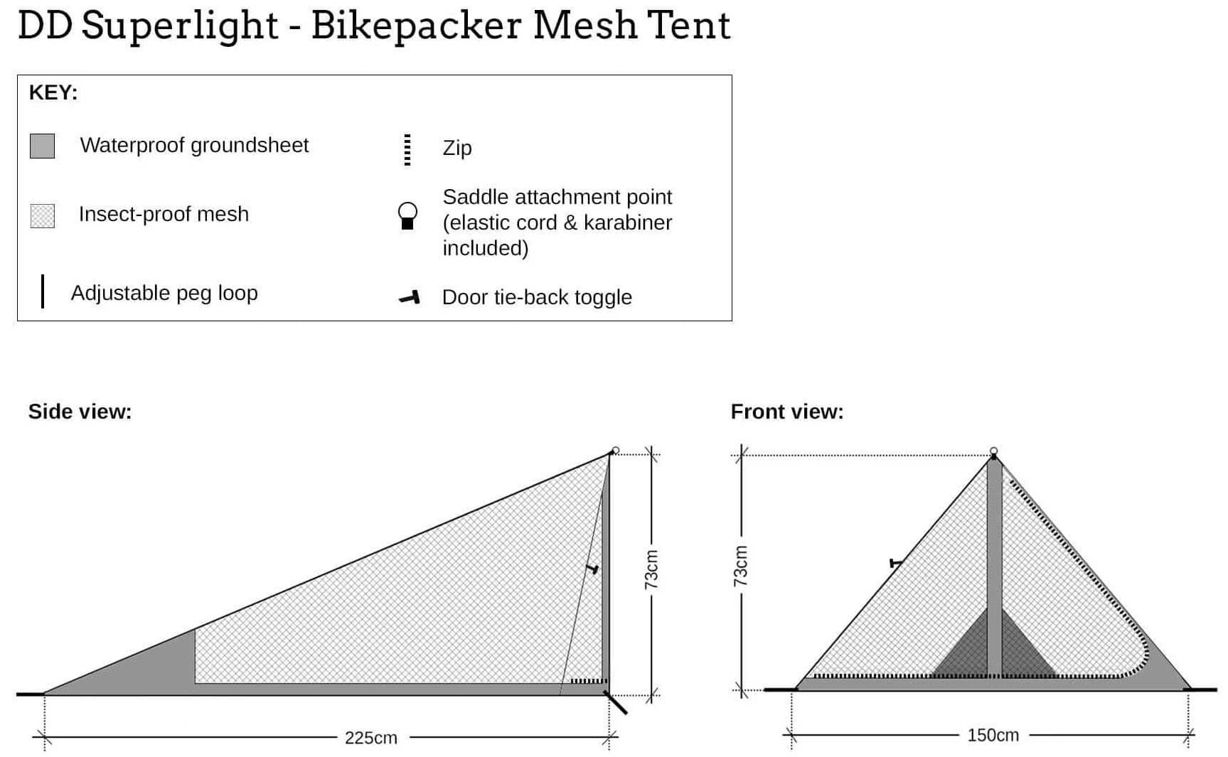 DD Hammocks Tende : DD Bikepacker Mesh tent – Nuovo e nell'imballaggio originale da Tulln venduto da HaengemattenShop 2