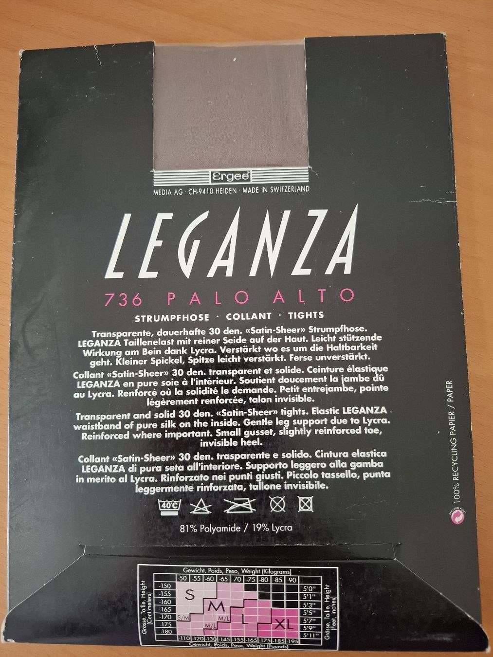 Calze & Collant: leganza Strumpfhose Braun neu – Nuovo e nell'imballaggio originale da Münchenbuchsee venduto da Cori1968 1