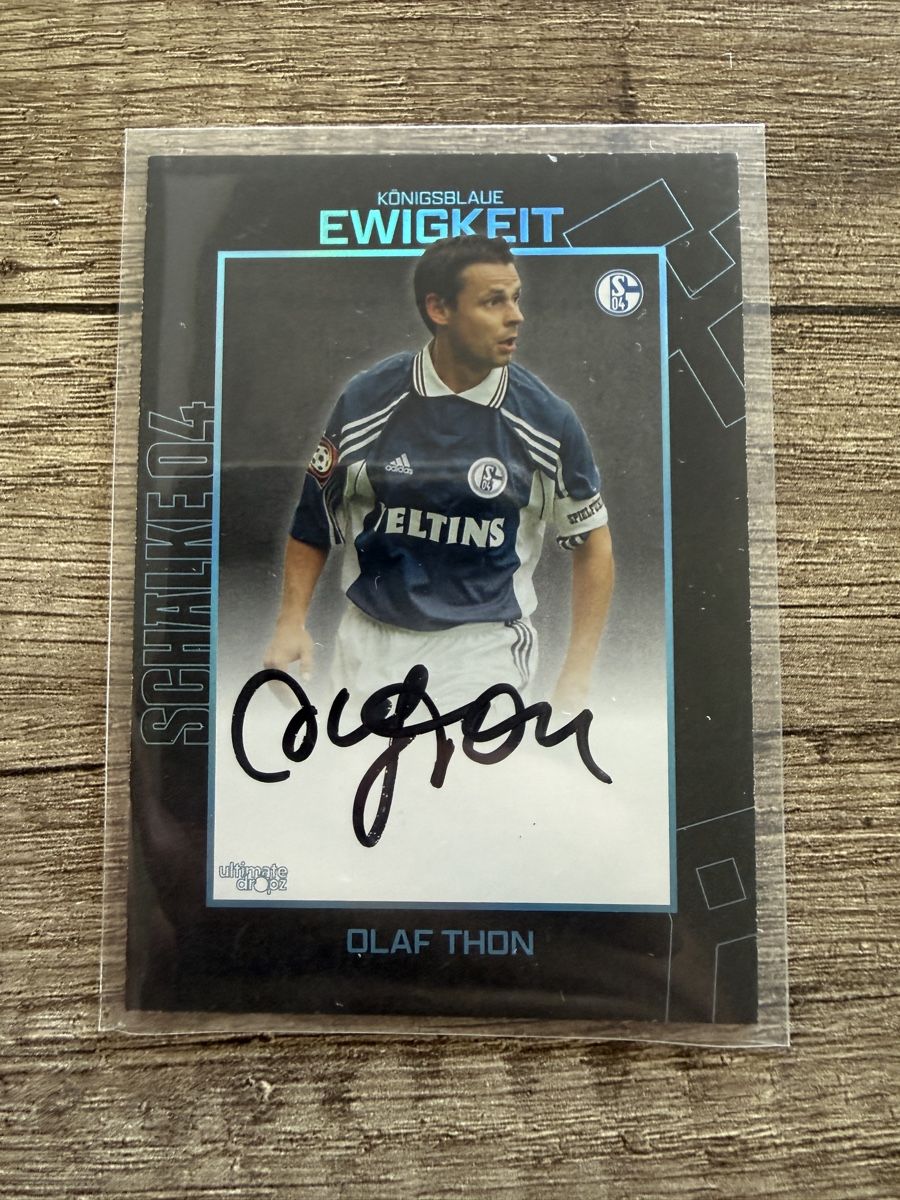 Sammelbilder & Trading cards: Olaf Thon Schalke ultimate dropz Oncard Autogramm /99 – Neu (gemäss Beschreibung) aus Koblenz von Maestro_TCG