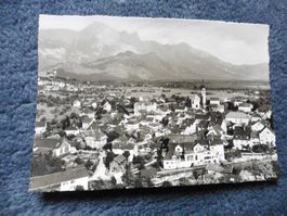Mels,Foto,1959,Dorf,Sargans,Langholz-Fuhrwerk,Lastwagen