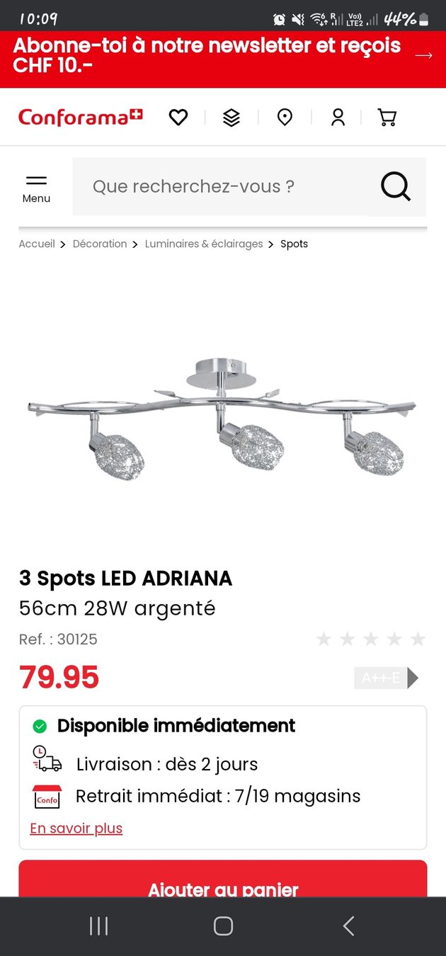 Conforama Lampadari & plafoniere: Plafonnier – Usato da Ménières venduto da Paprikaz34 1