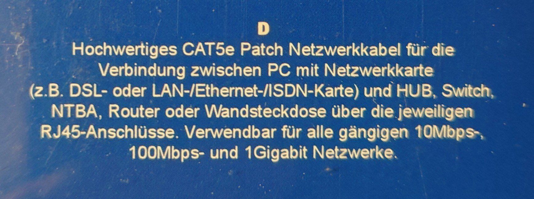 Câbles: DSL Kabel – Neuf avec emballage d'origine à Liebefeld par KatharinaHerrmann 1