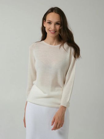 Damen-Feinstrick-Pullover aus 100% Merino-Wolle