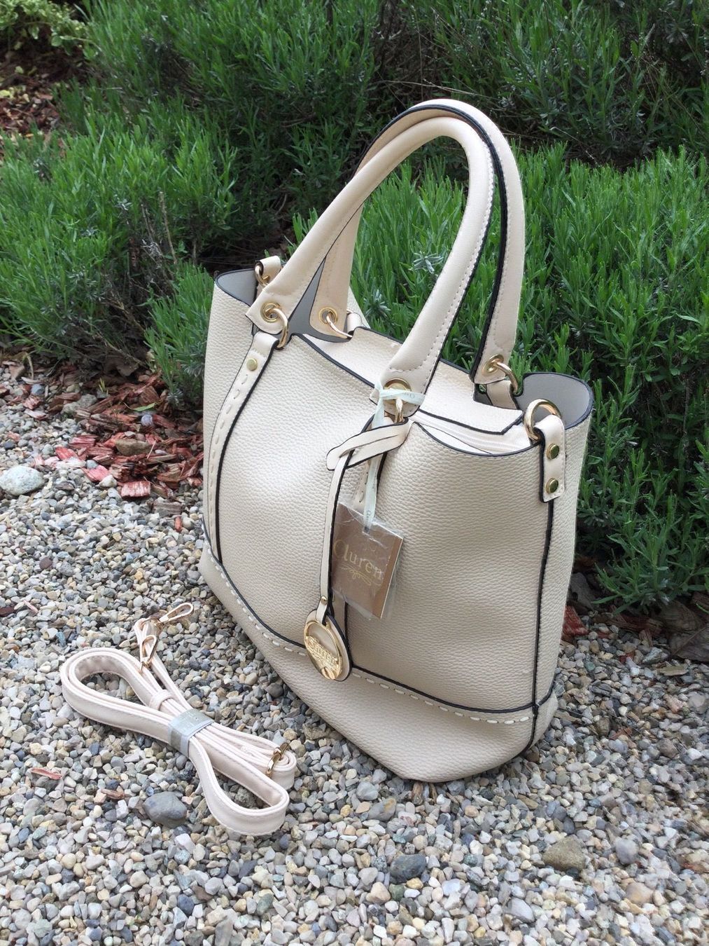 Taschen für Damen: Sac à main + Pochette beige clair AUREN – Neu und originalverpackt aus Agiez von chouchanelle 4