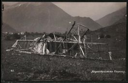 Fotografie 1.WK, Wrack eines abgeschosse