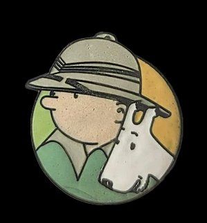 Placchette & Badge: Hergé TINTIN - Pin Tintin Corner 166 – Usato da Prangins venduto da Timband