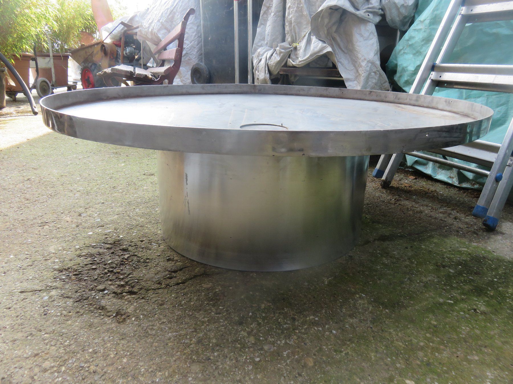 Bracieri: INOX🤩Deckel oder Feuerschale 120cm ohne Alu Ring- Beispiel – Usato da Schötz venduto da Vulkan2 2
