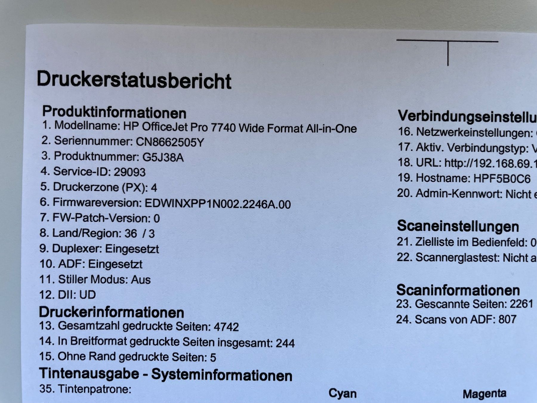 Hewlett Packard Stampanti: HP OfficeJet 7740 A3/A4-Drucker – Usato da Safenwil venduto da antiquarius 2