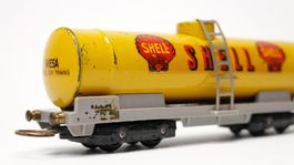 e6 Wesa 243 SBB Kesselwagen Shell vierachsig gelb rar