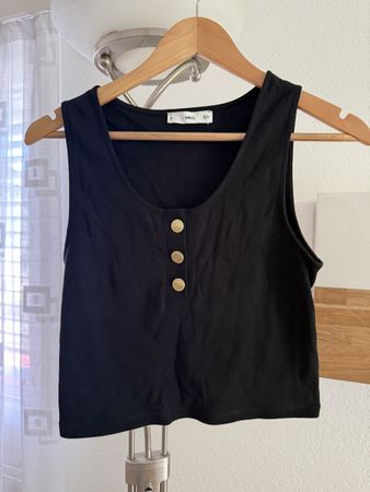 MNG Crop Top Schwarz Grösse S guter Zustand