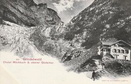 Grindelwald -Chalet Milchbach&oberer Gletscher Karte ungel.