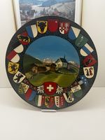 Schweizer Wappenteller handgemalt 1990 R. Camenzind