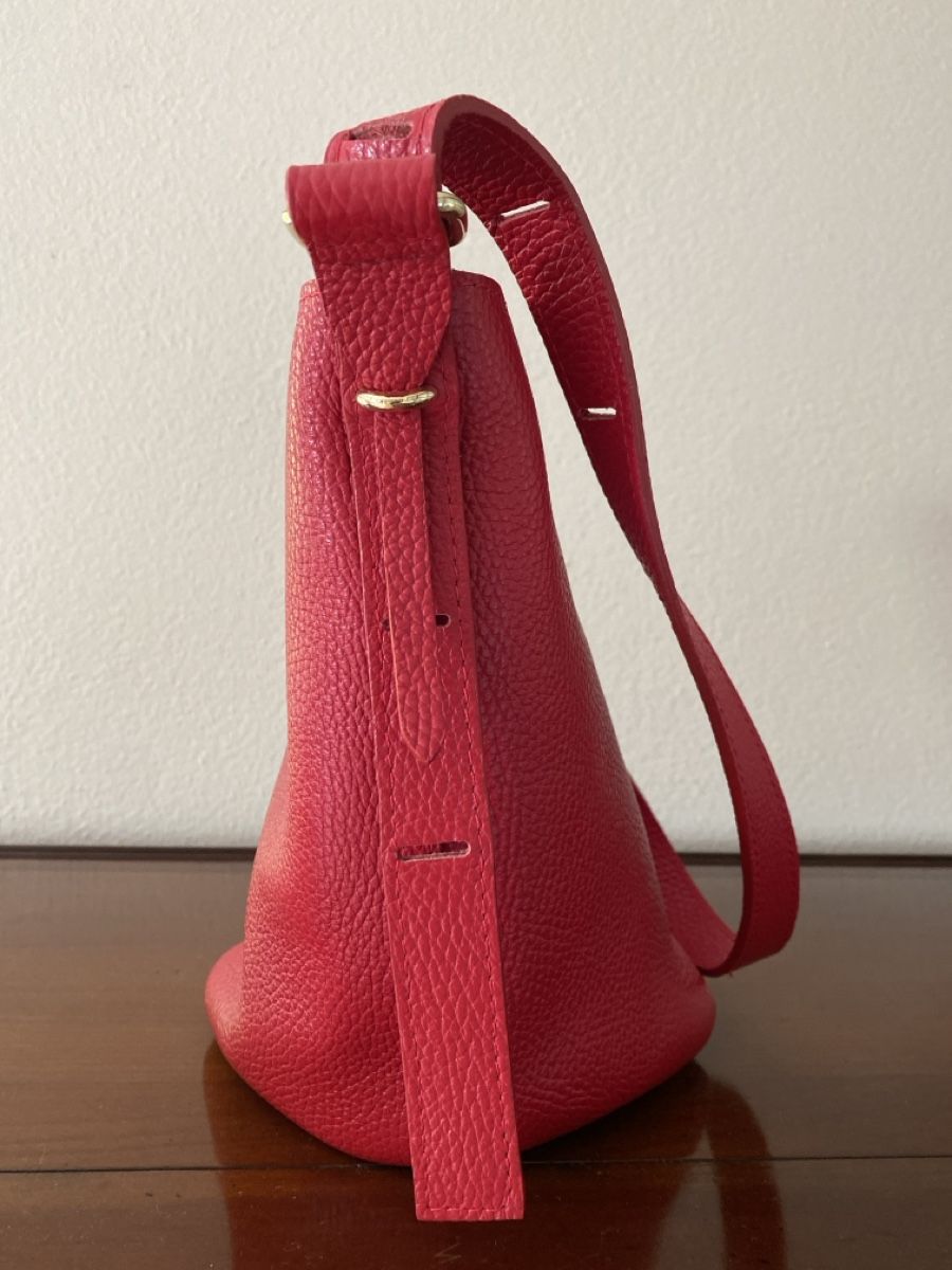 Borse da donna: Red Italian leather handbag – Usato da Thalwil venduto da eva128 2