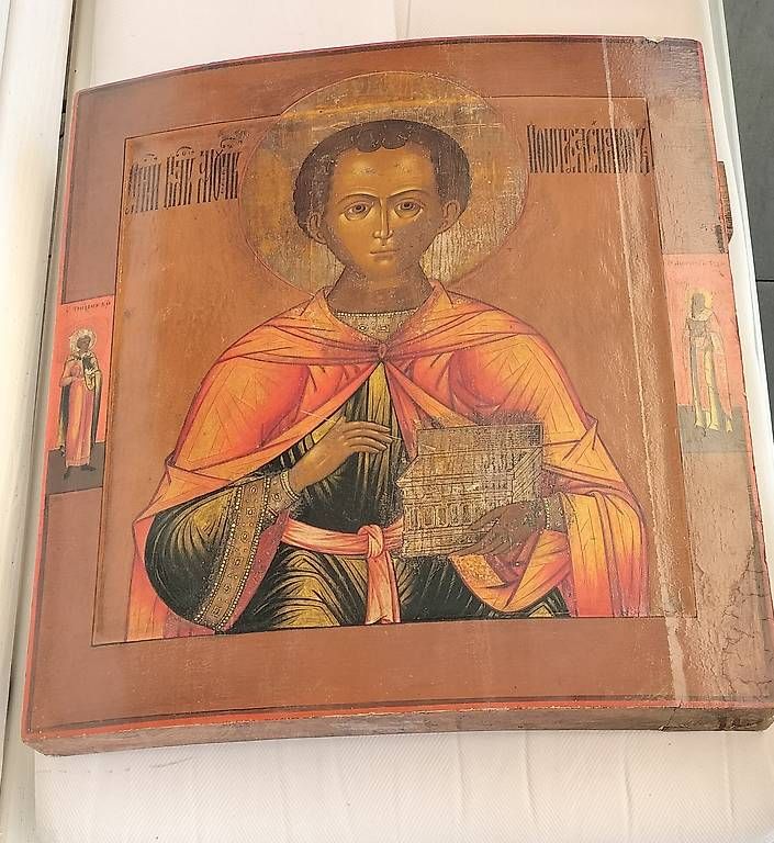 Foto & Immagini: Schöne alte Ikone "Heiliger Panteleimon" – Usato da Steinach venduto da Tsgweh 4