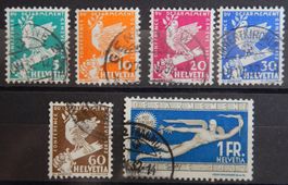 Schweiz Kat. 185-190 gest. 1932 Kat. 42 Fr.