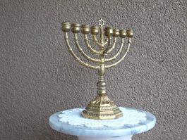 Original jüdischer Messing Kerzenständer *Hanukkah* - Menora