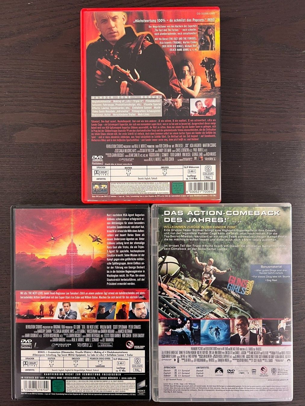 Tutti i DVDs: Triple X - Teil 1 bis 3 – Usato da Zürich venduto da FilmFreunde 1