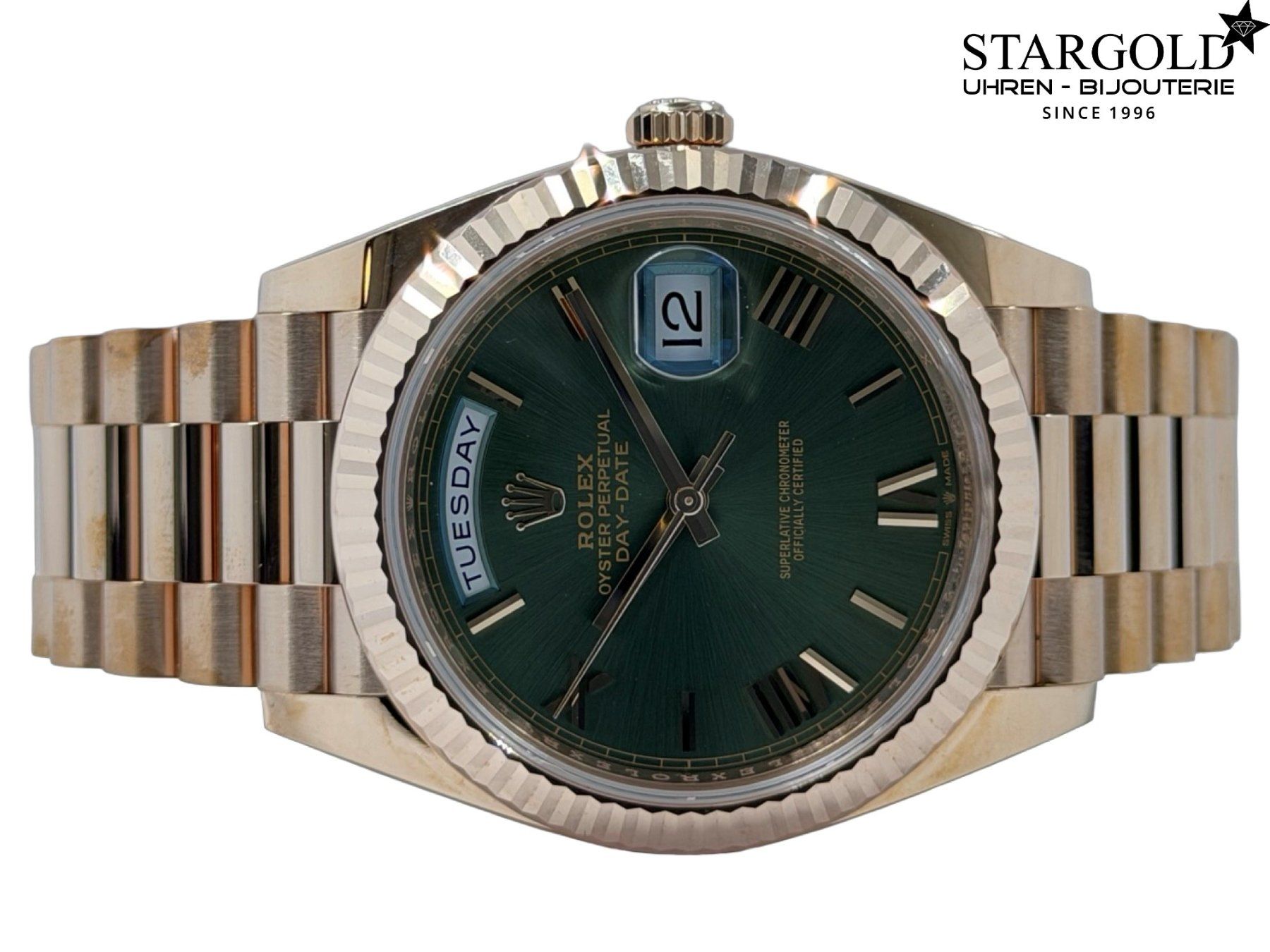 Rolex Orologi: Rolex Day-Date Olive Dial - 228235 – Usato da Zürich venduto da Stargold-Uhren 7