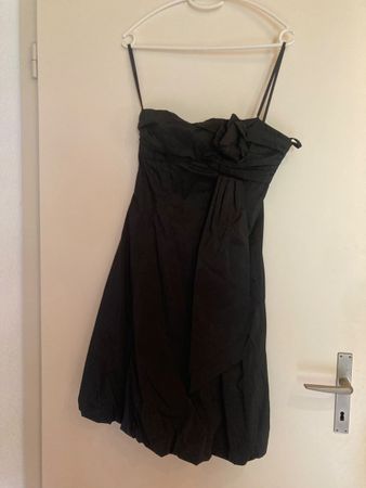 Damen Kleid, schwarz, trägerlos, Grösse 36