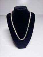 Iced Tennis Chain Necklace - Silver Crystal Chain