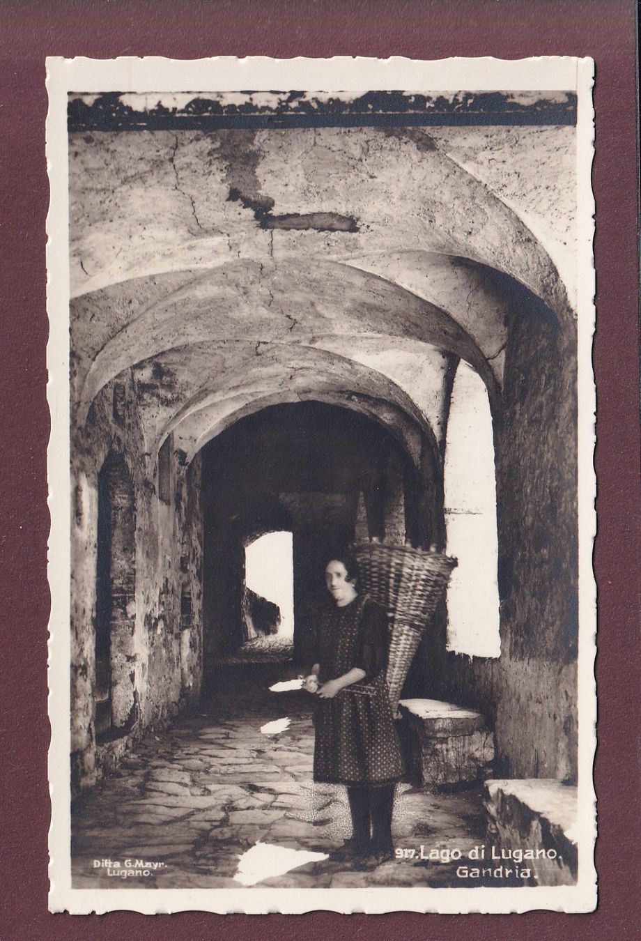 Cartoline postali: GANDRIA - Motivo – Usato da Pully venduto da nicecards